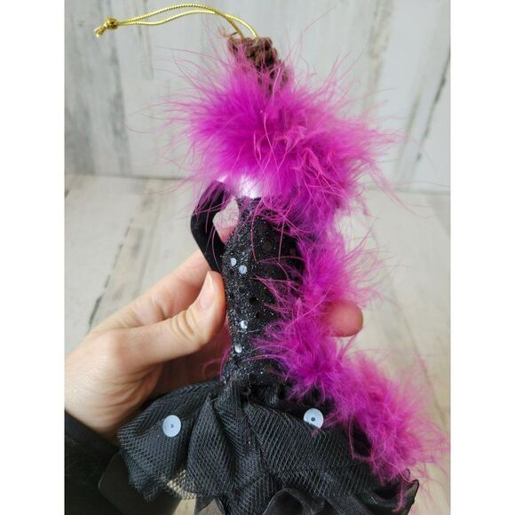 Vintage de carlini Italian lady glass evening dress feather Bloomingdale's Marsh - Picture 4 of 8